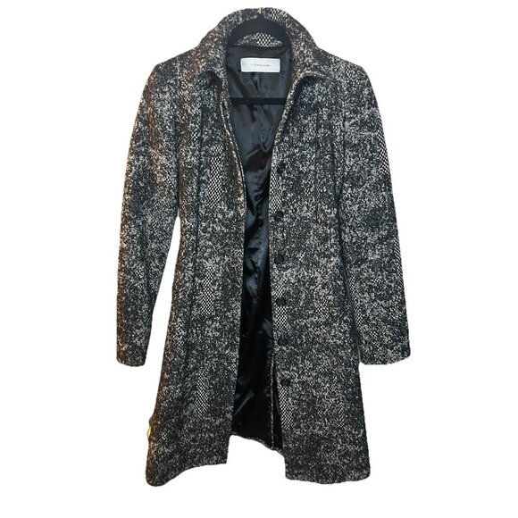 Women’s Tahari Vintage Peacoat Black And White Polyester /wool Size XS 90s Y2K - Picture 1 of 3